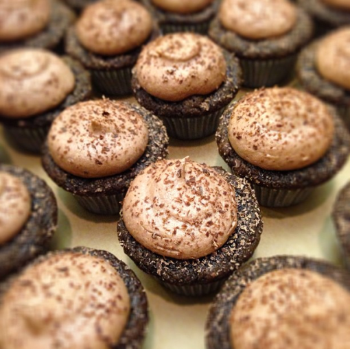 Mini Vegan Chocolate Cupcakes with Chocolate Frosting